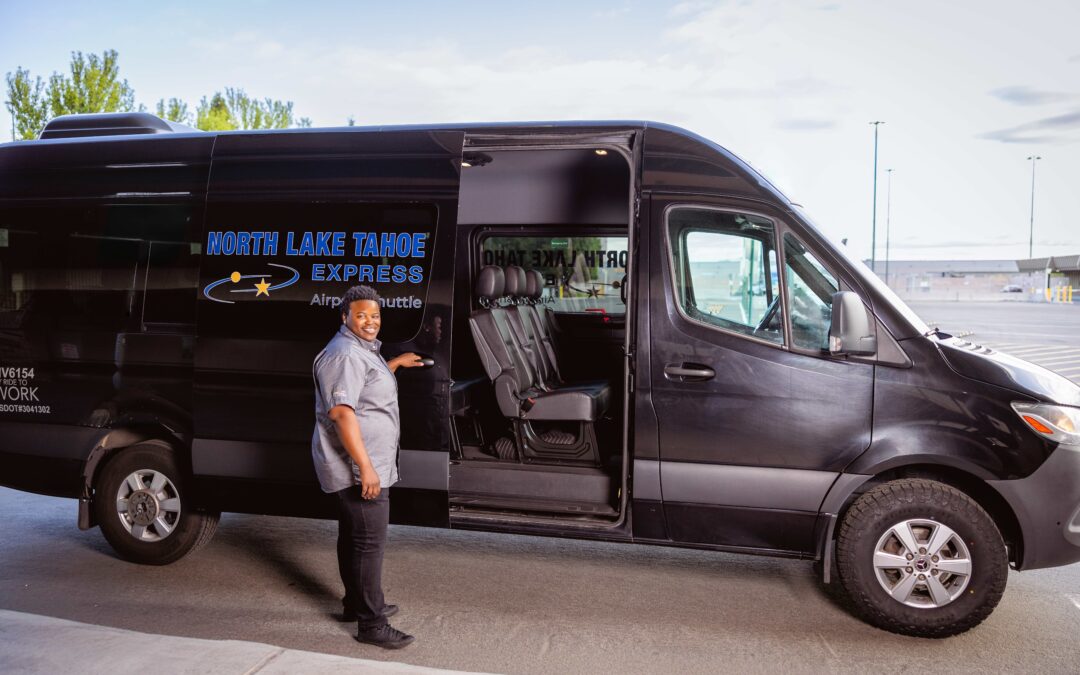 Airport shuttle and driver